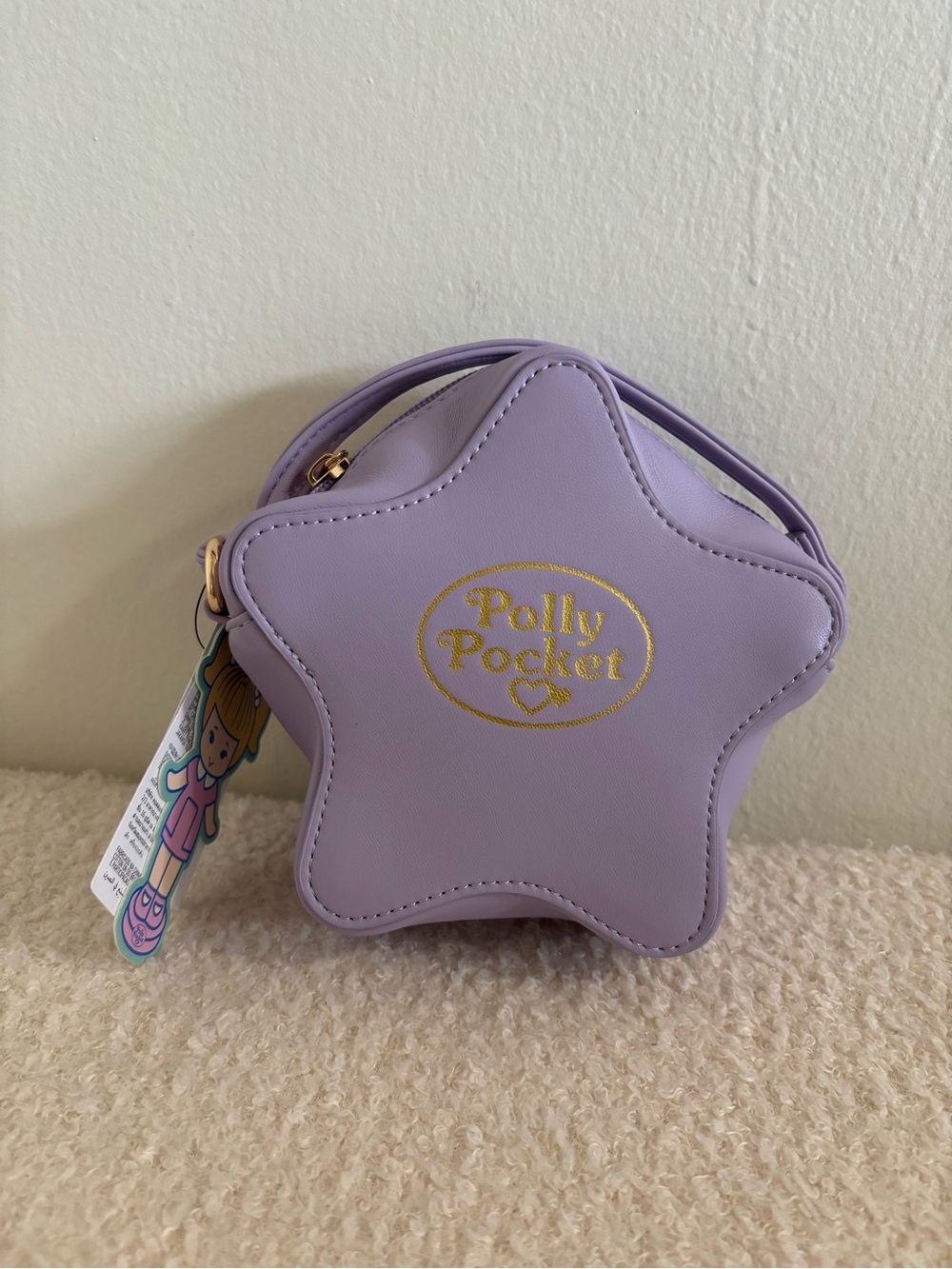 Polly Pocket Purple Star Shape Kids Shoulder Bag Crossbody Purse